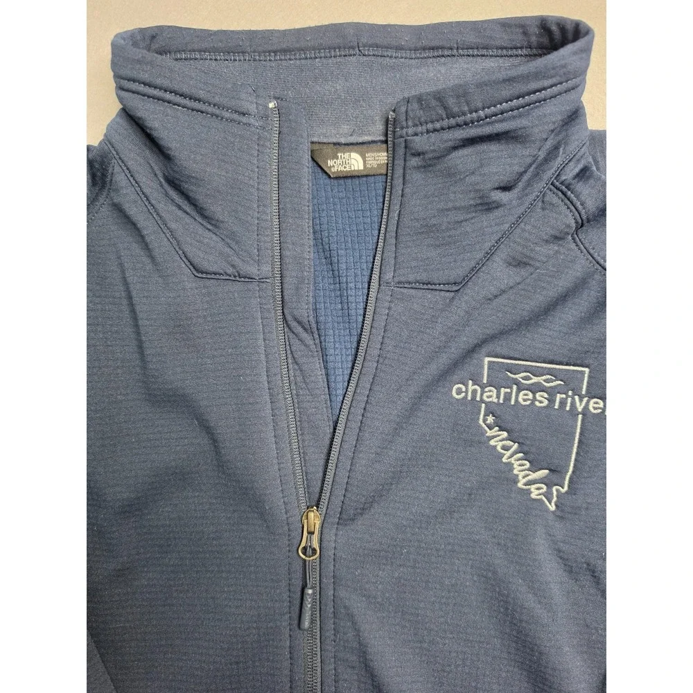 The North Face Jacket Mens XL Navy Waffle Lined Charles River Nevada Embroidered